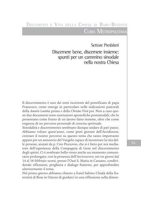 Bollettino Diocesano Gennaio-Marzo 2019