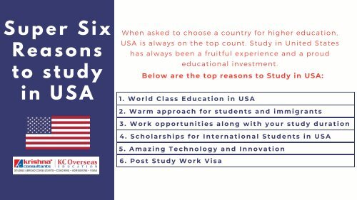 Top 6 Reasons to Study in USA for International Students