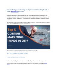 Content Strategy  You Can’t Ignore Top 5 Content Marketing Trends in – 2019 – Top Digital Marketing - Ambiguous Solutions in India 