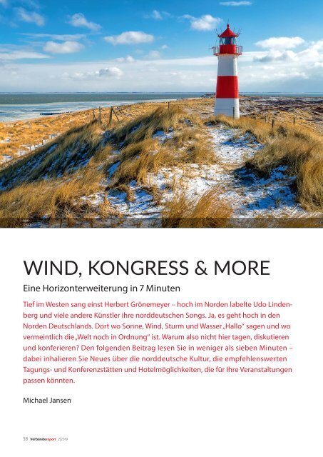 Verband & Tagung - VR 02/2019 - Tagen im Norden: Wind, Kongress & More