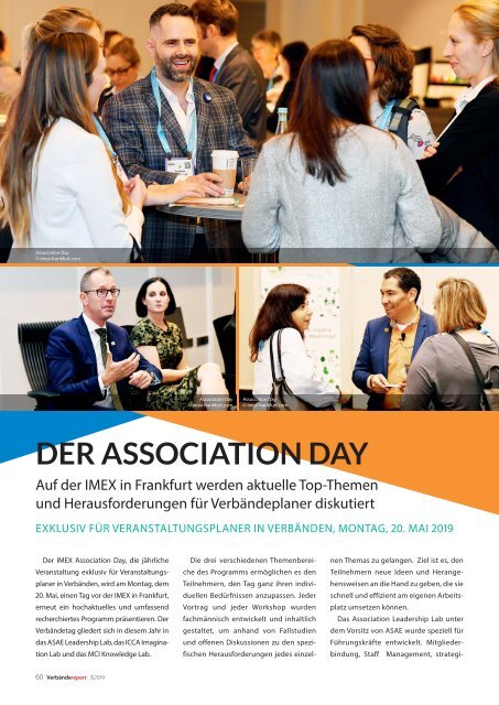 Verband & Tagung - VR 03/2019 - IMEX 2019 - Die globale Messe für Incentive-Reisen, Meetings & Events