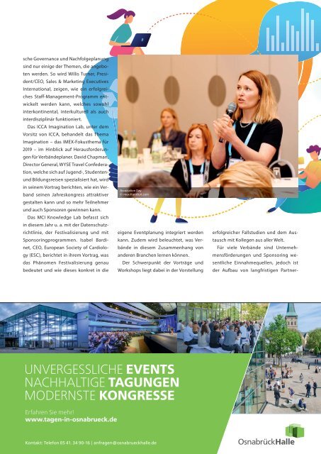 Verband & Tagung - VR 03/2019 - IMEX 2019 - Die globale Messe für Incentive-Reisen, Meetings & Events