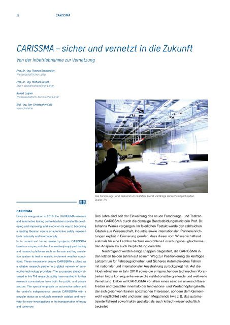 Technische Hochschule Ingolstadt Forschungsbericht 2019