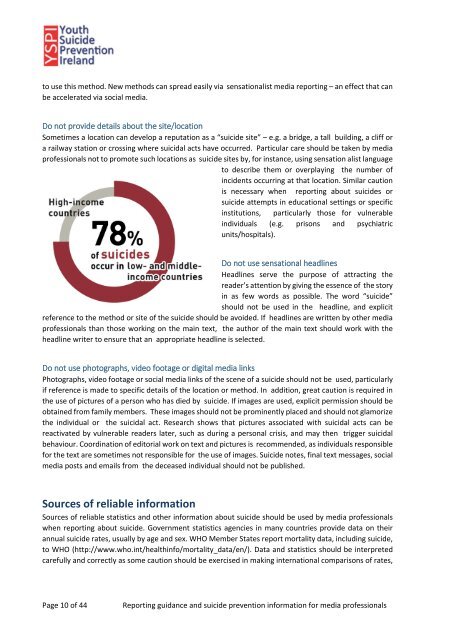 Reporting  Guidance and Information for Media Professionals 2019