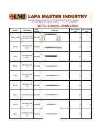 Price List For Dental Instruments Lapa Master Industry Copy