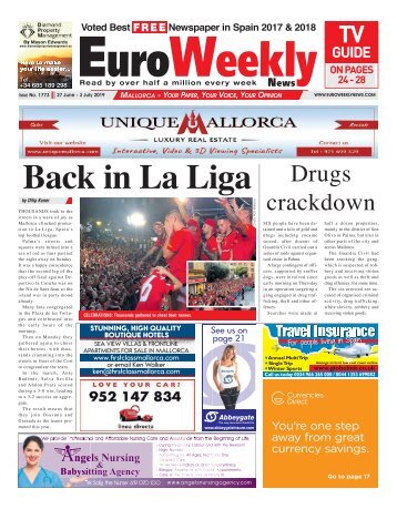 Euro Weekly News - Mallorca 18 - 24 July 2019 Issue 1776