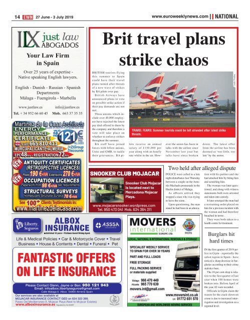 Euro Weekly News - Costa de Almeria 18 - 24 July 2019 Issue 1776