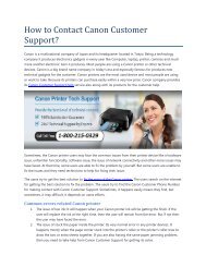 How to Contact Canon Printer Customer Support