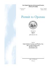 Permit to Operate - WV Department of Environmental Protection