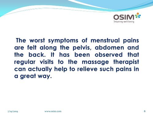 How massage chair can help reduce menstrual pain