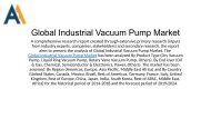 Global Industrial Vacuum Pump Market Report Analysis