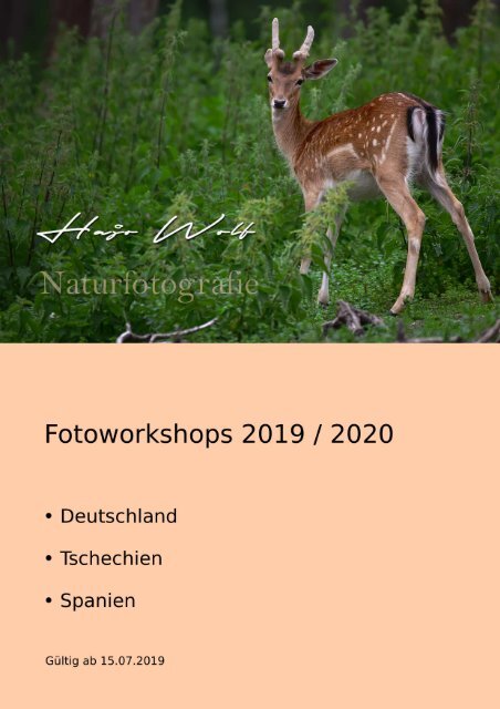 Fotoworkshops 2019 / 2020 