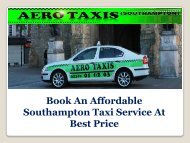 Book An Affordable Southampton Taxi Service At Best Price