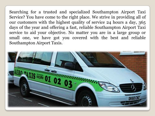 Book An Affordable Southampton Taxi Service At Best Price