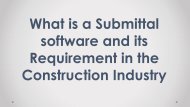 What is a Submittal software and its Requirement in the Construction Industry