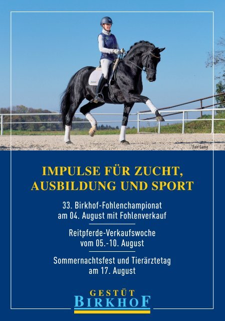 Elite-Auktionsfohlenkatalog Nördlingen 2019