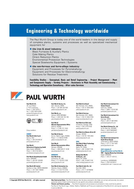 Recycling Technologies RedSmelt - Paul Wurth
