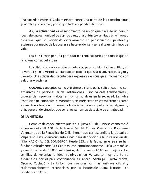 Homenaje a Bomberos de la Logia Masónica de Temuco