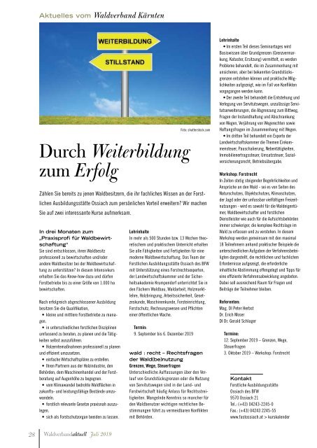 mitgliederzeitung waldverband aktuell_ausgabe 3-2019