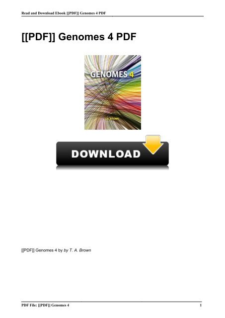 語学+参考書 Genomes 4 Amazon.com: Genomes 4: 9780815345084: Brown, T.: 圖書