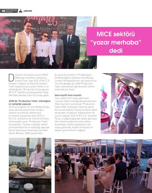 Hotel Restaurant Temmuz 2019