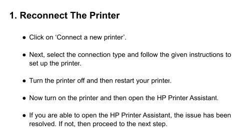 How To Fix When HP Printer Assistant Prompts To Connect A New Printer