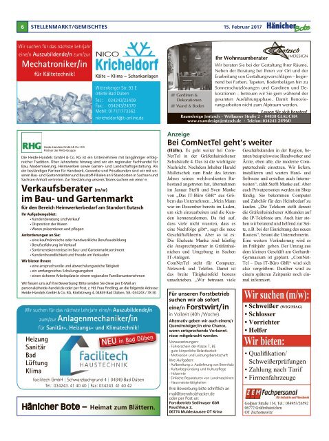 Hänicher Bote | Februar-Ausgabe 2017