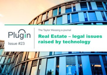 PlugIn Issue #23 - Real Estate - legal issues raised by technology