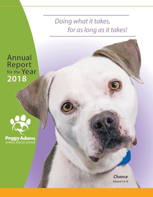 Peggy Adams Animal Rescue League Annual Report