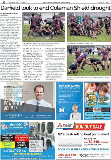 Selwyn Times: July 24, 2019