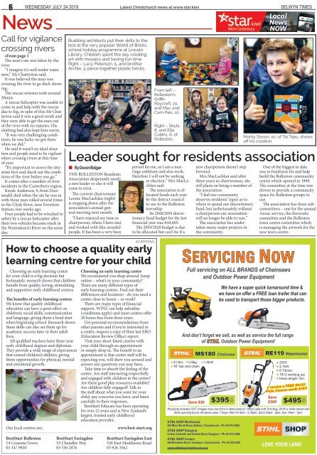 Selwyn Times: July 24, 2019