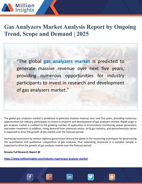 Gas Analyzers Market Analysis Report by Trend, Scope and Demand 2025