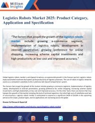 Logistics Robots Market Application and Specification 2025