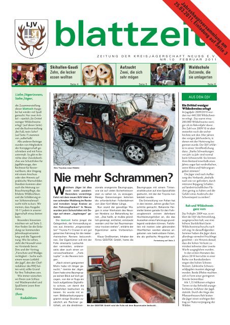 blattzeit, Ausgabe 10-11 - Landesjagdverband Nordrhein-Westfalen