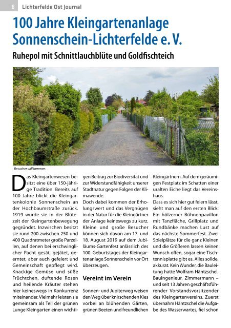 Lichterfelde Ost Journal August/September 2019