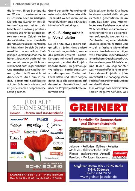 Lichterfelde West Journal August/September 2019