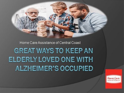Great Ways to Keep an Elderly Loved One with Alzheimer’s Occupied image