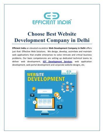 Choose Best Website Development Company in Delhi