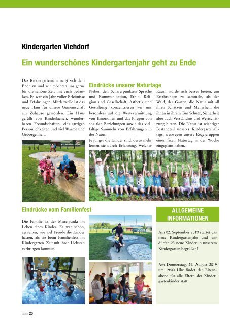 Viehdorfer Nachrichten Juli 2019