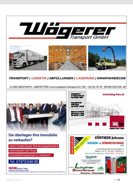 Viehdorfer Nachrichten Juli 2019