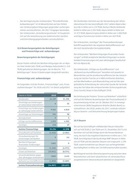 Jahresabschluss und konsolidierter Abschluss Alperia 2018