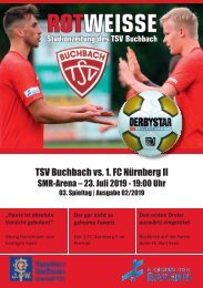 Stadionzeitung TSV Buchbach - 1.FC Nürnberg II