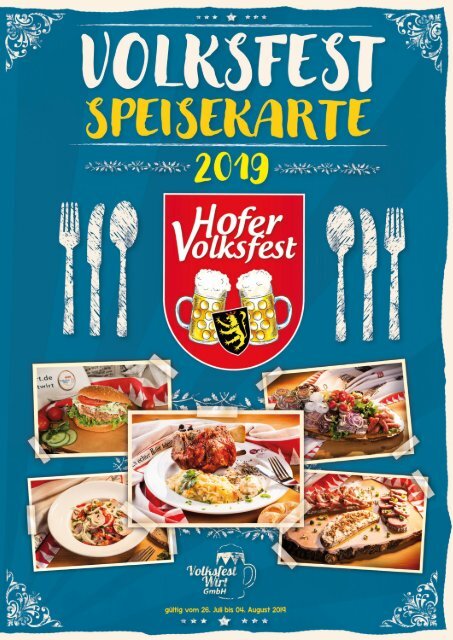 Volksfest Speisekarte 2019