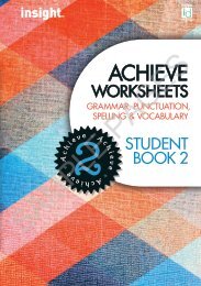 Achieve Worksheets Student Book 2 - SAMPLE PAGES