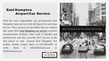 East Hampton Airport Car Service