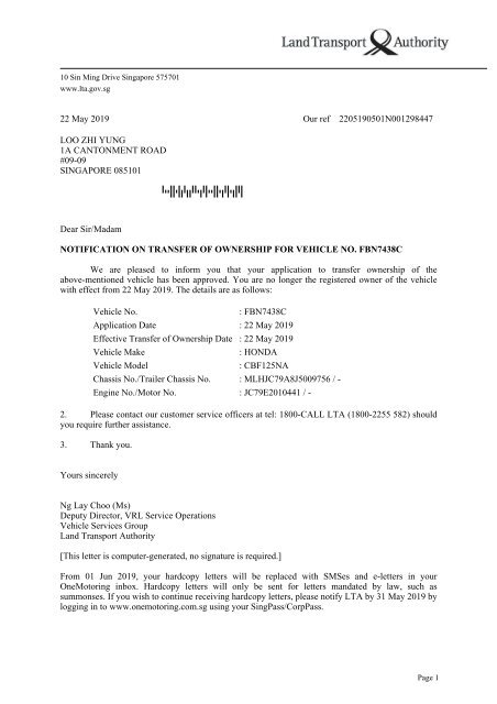LTA Transfer Of Ownership FBN7438C lta-transfer-of-ownership-fbn7438c
