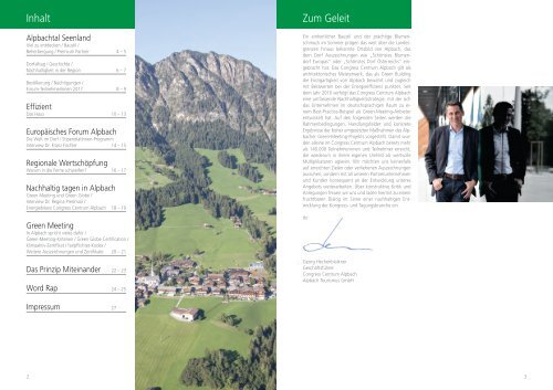 Congress Centrum Alpbach | Nachhaltigkeitsbericht
