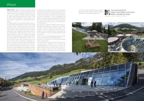 Congress Centre Alpbach | Sustainability Report