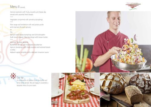 Congress Centre Alpbach | Catering brochure