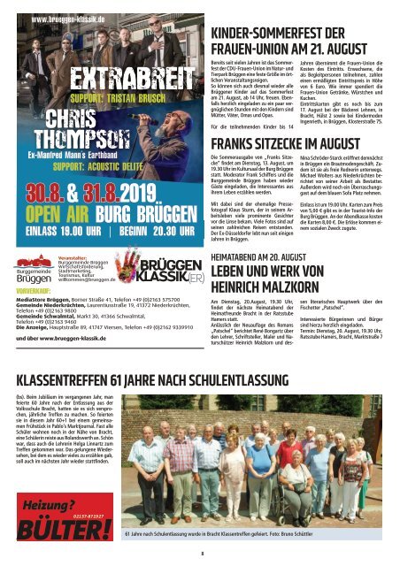 Stadtjournal Brüggen_ August 2019